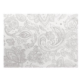 Toalha Não Tecido 120x120cm "Mandala" Cinza 50g/m² (150 Uds)