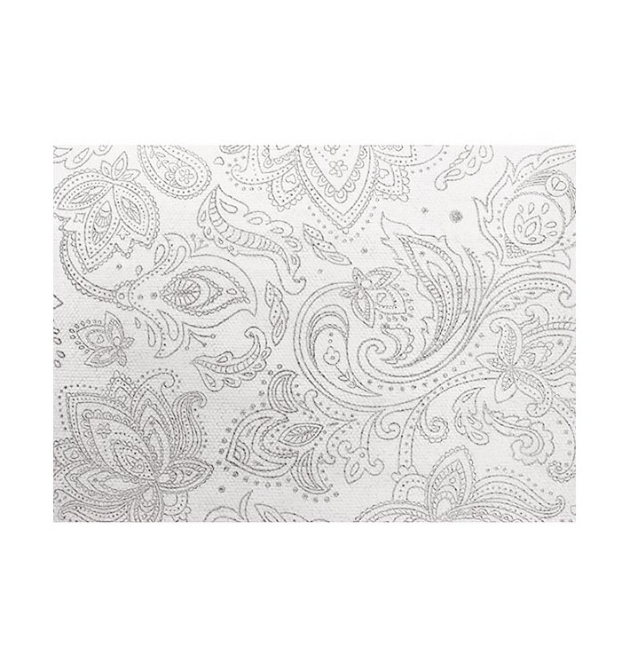 Toalha Não Tecido 120x120cm "Mandala" Cinza 50g/m² (150 Uds)