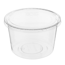 Tampa Embalagem Compostáveis PLA 235,355,470,940ml (50 Uds)