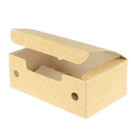 Caixa Take Away Pequeno Kraft 115x72x43mm (750 Uds)