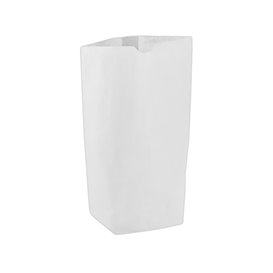 Saco de Papel Cilíndrico com Base Hexagonal Branco 17x22cm (50 Uds)