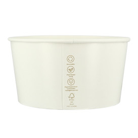 Saladeira Cartolina Renovável Branca 1030ml Ø15,1cm (360 Uds)