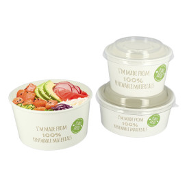 Saladeira Cartolina Renovável Branca 1030ml Ø15,1cm (360 Uds)