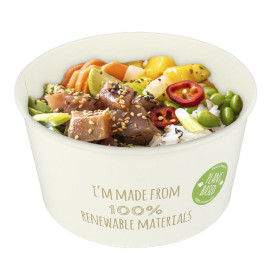 Saladeira Cartolina Renovável Branca 1030ml Ø15,1cm (360 Uds)