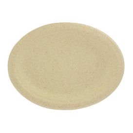 Prato Oval de Farelo de Trigo Natural 26x20cm (50 Uds)