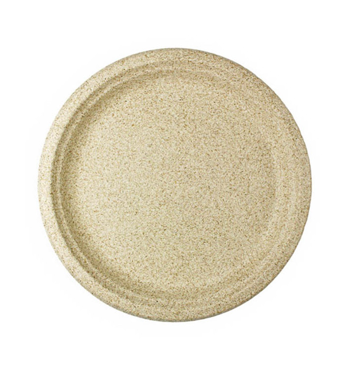 Prato de Farelo de Trigo Natural Ø26cm (800 Uds) Prato de Farelo de Trigo Natural Ø26cm (800 Uds)