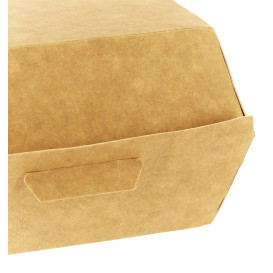 Caixa de Cartão Hamburguer Kraft 12x12x7 cm(25 Uds)