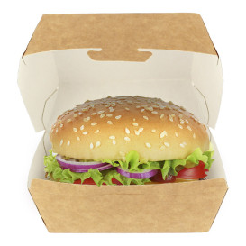 Caixa de Cartão Hamburguer Kraft 12x12x7 cm(25 Uds)