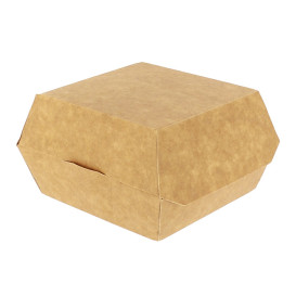 Caixa de Cartão Hamburguer Kraft 12x12x7 cm(25 Uds)