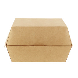 Caixa Cartão Hamburguer Kraft XXL 14,5x14,5x8 cm (25 Uds)