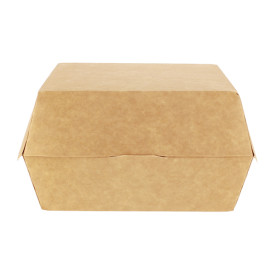 Caixa de Cartão Hamburguer Kraft Mega 16,5x18x9cm (200 Uds)