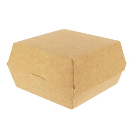 Caixa de Cartão Hamburguer Kraft Mega 16,5x18x9cm (25 Uds)