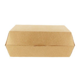 Caixa de Cartão Hamburguer Kraft Gigante 23x17,5x8cm (175 Uds)