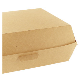 Caixa de Cartão Hamburguer Kraft Gigante 23x17,5x8cm (175 Uds)