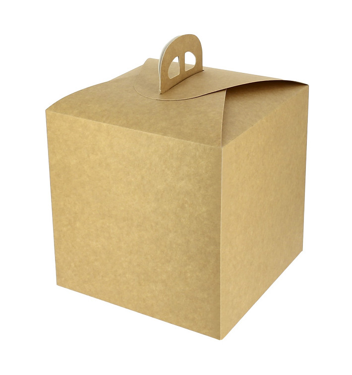Caixa de cartão Panettone Kraft 1000g 21,5x21,5x21,5cm (100 Uds) Caixa de cartão Panettone Kraft 1000g 21,5x21,5x21,5cm (100 Uds)