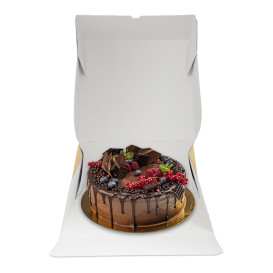Caixa de Cartão Kraft com Aba Frontal 28x28+10cm (100 Uds)