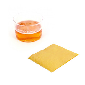 Guardanapos Papel Cocktail Amarelo 20x20cm (100 Uds)