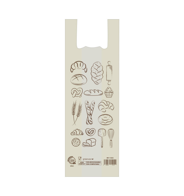 Saco com Alça Pão Home Compost “Bakery” 30x60cm (2.000 Uds) Saco com Alça Pão Home Compost “Bakery” 30x60cm (2.000 Uds)
