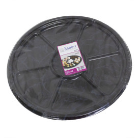 Bandeja Plastico Luxo 6 Compart. Marmore 46 cm (5 Uds)