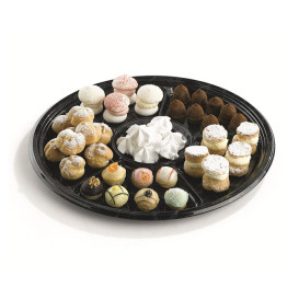 Bandeja Plastico Luxo 6 Compart. Marmore 46 cm (5 Uds)