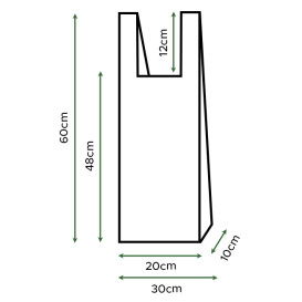 Saco com Alça Pão Home Compost “Be Eco!” 30x60cm 14µm (2.000 Uds)