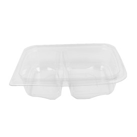 Tigela de Plastico Inviolável 2C PET 200/300ml 180x140x40mm (65 Uds)