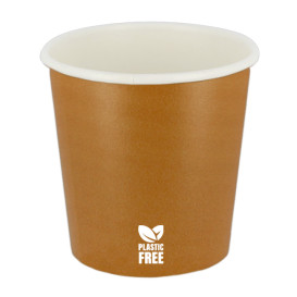 Copo de Cartão Plastic Free 4 Oz/120ml "Caramelo" Ø6,2cm (100 Uds)