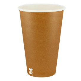 Copo de Cartão Plastic Free 12 Oz/360ml "Caramelo" Ø8cm (1.000 Uds)