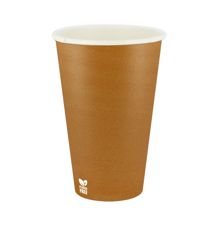 Copo de Cartão Plastic Free 12 Oz/360ml "Caramelo" Ø8cm (1.000 Uds) Copo de Cartão Plastic Free 12 Oz/360ml "Caramelo" Ø8cm (1.000 Uds)