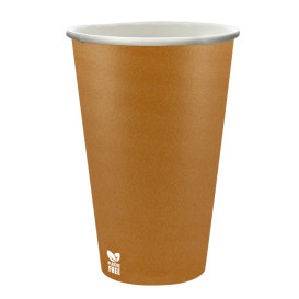 Copo de Cartão Plastic Free 12 Oz/360ml "Caramelo" Ø8cm (50 Uds)