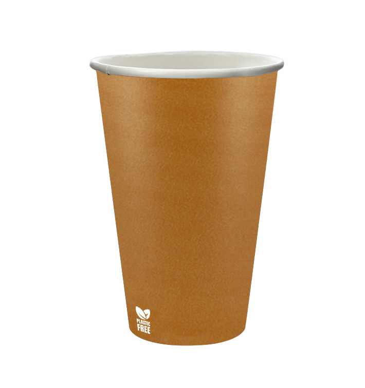 Copo de Cartão Plastic Free 12 Oz/360ml "Caramelo" Ø8cm (50 Uds) Copo de Cartão Plastic Free 12 Oz/360ml "Caramelo" Ø8cm (50 Uds)