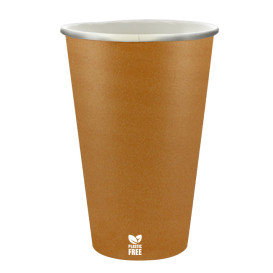 Copo de Cartão Plastic Free 12 Oz/360ml "Caramelo" Ø8cm (1.000 Uds)