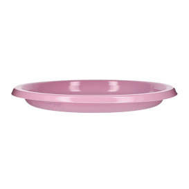 Prato Plano Reutilizável Económico PS Rosa Ø17cm (25 Uds)