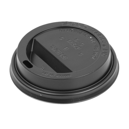 Tampa Perfurada Preto Copo 10 Oz/300 ml Ø8,4cm (100 Uds)