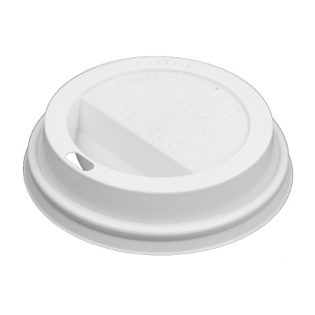 Tampa Perfurada Copo Branco 10 Oz/300 ml Ø8,4cm (100 Uds)