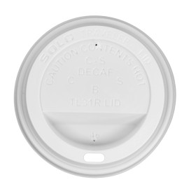 Tampa Perfurada Copo Branco 10 Oz/300 ml Ø8,4cm (100 Uds)