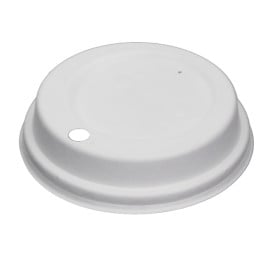 Tampa com Furo de Fibra Moldada Branco Ø9cm (1.200 Uds)