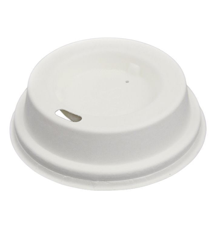 Tampa com Furo de Fibra Moldada Branco Ø7,0cm (60 Uds) Tampa com Furo de Fibra Moldada Branco Ø7,0cm (60 Uds)
