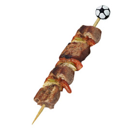 Pick Bambu Decorado Futebol 120mm (1000 Unidades)