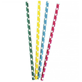 Palhinha Direita Papel Sortido Granizado Ø8mm 24cm (3.000 Uds)