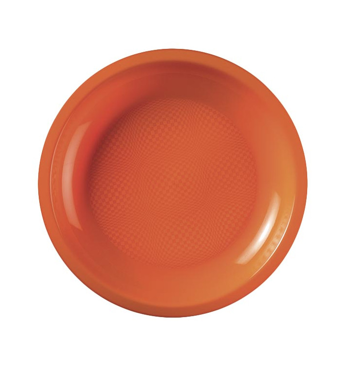 Prato Plastico Raso Laranja Round PP Ø185mm (50 Uds) Prato Plastico Raso Laranja Round PP Ø185mm (50 Uds)
