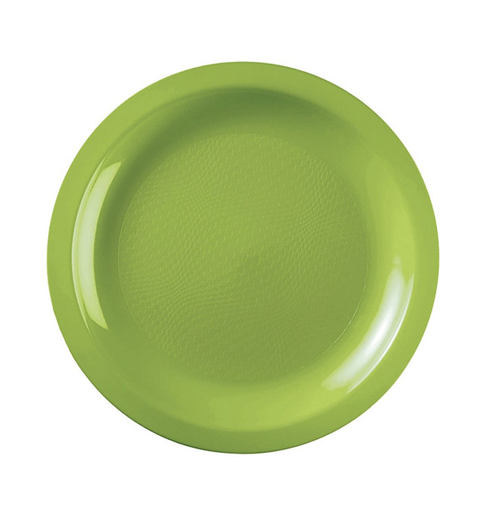Prato Plastico Raso Verde Limão Round PP Ø185mm (600 Uds) Prato Plastico Raso Verde Limão Round PP Ø185mm (600 Uds)