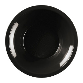 Prato de Plastico Fundo Preto Round PP Ø195mm (600 Uds)