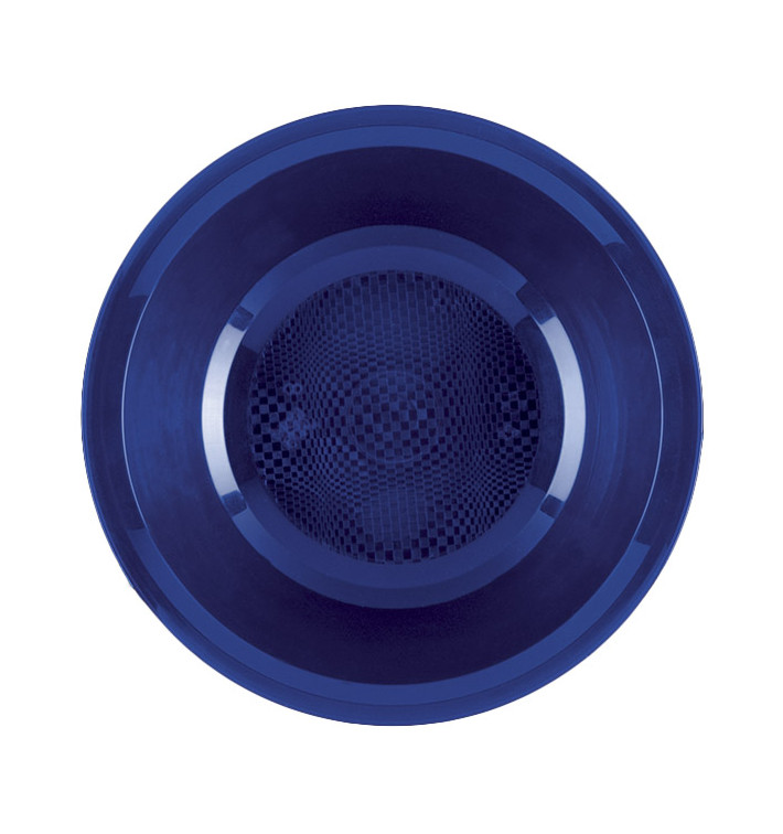 Prato de Plastico Fundo Azul Round PP Ø195mm (600 Uds)