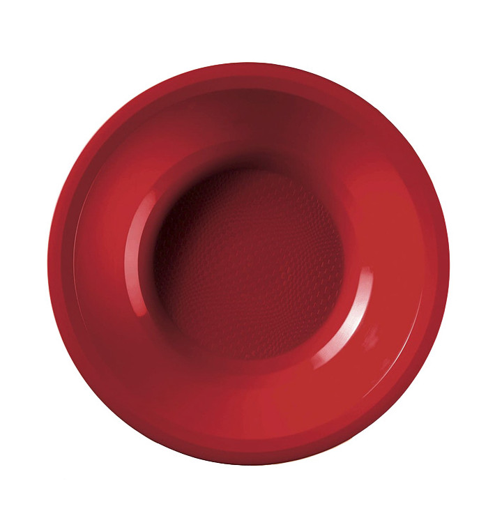 Prato de Plastico Fundo Vermelho Round PP Ø195mm (600 Uds) Prato de Plastico Fundo Vermelho Round PP Ø195mm (600 Uds)