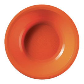 Prato de Plastico Fundo Laranja Round PP Ø195mm (600 Uds)