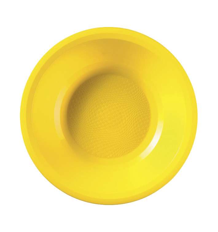 Prato de Plastico Fundo Amarelo Round PP Ø195mm (50 Uds) Prato de Plastico Fundo Amarelo Round PP Ø195mm (50 Uds)