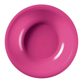 Prato de Plastico Fundo Fucsia Round PP Ø195mm (600 Uds)