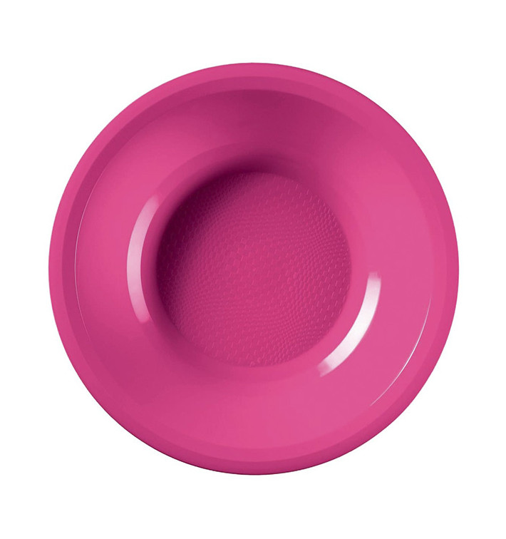 Prato de Plastico Fundo Fucsia Round PP Ø195mm (600 Uds)