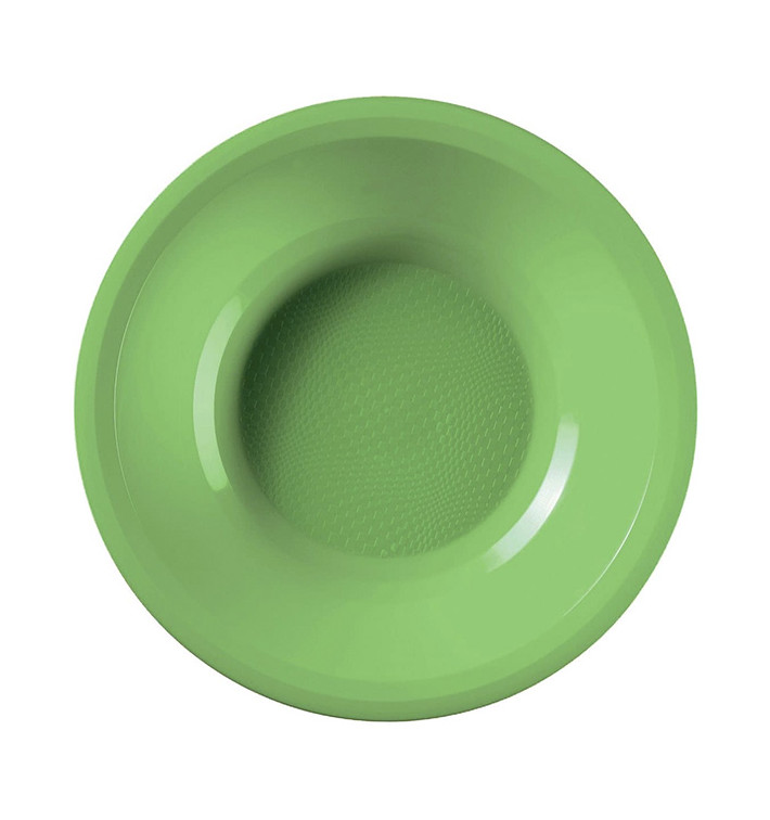Prato de Plastico Fundo Verde Limão Round PP Ø195mm (50 Uds) Prato de Plastico Fundo Verde Limão Round PP Ø195mm (50 Uds)